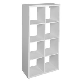Form Mixxit Matt white 8 8 Shelf Cube Shelving unit (H)1420mm (W)740mm (D)330mm