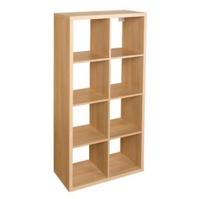 Form Mixxit Oak effect Freestanding Cube Shelving unit, (H)1420mm (W)740mm