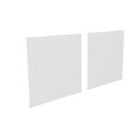 Form Oppen White Reversible back panel, (H)499mm (W)484mm