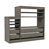 Form Perkin Matt grey oak effect 6 Shelf Shelving & drawer system (H)1208mm (W)1398mm (D)480mm