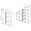 Form Perkin Matt grey oak effect Storage Partition panel (L)1592mm (W)480mm