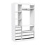Form Perkin Matt white 6 Shelf Shelving & drawer system (H)2008mm (W)1198mm (D)480mm