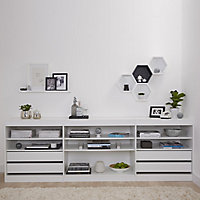 Form Perkin White Bedroom Storage kit (H)856mm (W)2600mm (D)480mm