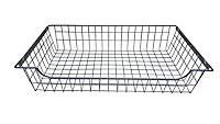 Form Perkin Wire Silver effect Iron Tilt & turn right Storage basket (H)16cm (W)77.5cm
