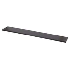 Form Rigga Satin black Rectangular Floating shelf (L)1180mm (D)190mm