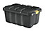 Form Skyda Heavy duty Black 111L Plastic Wheeled Storage trunk with Lid