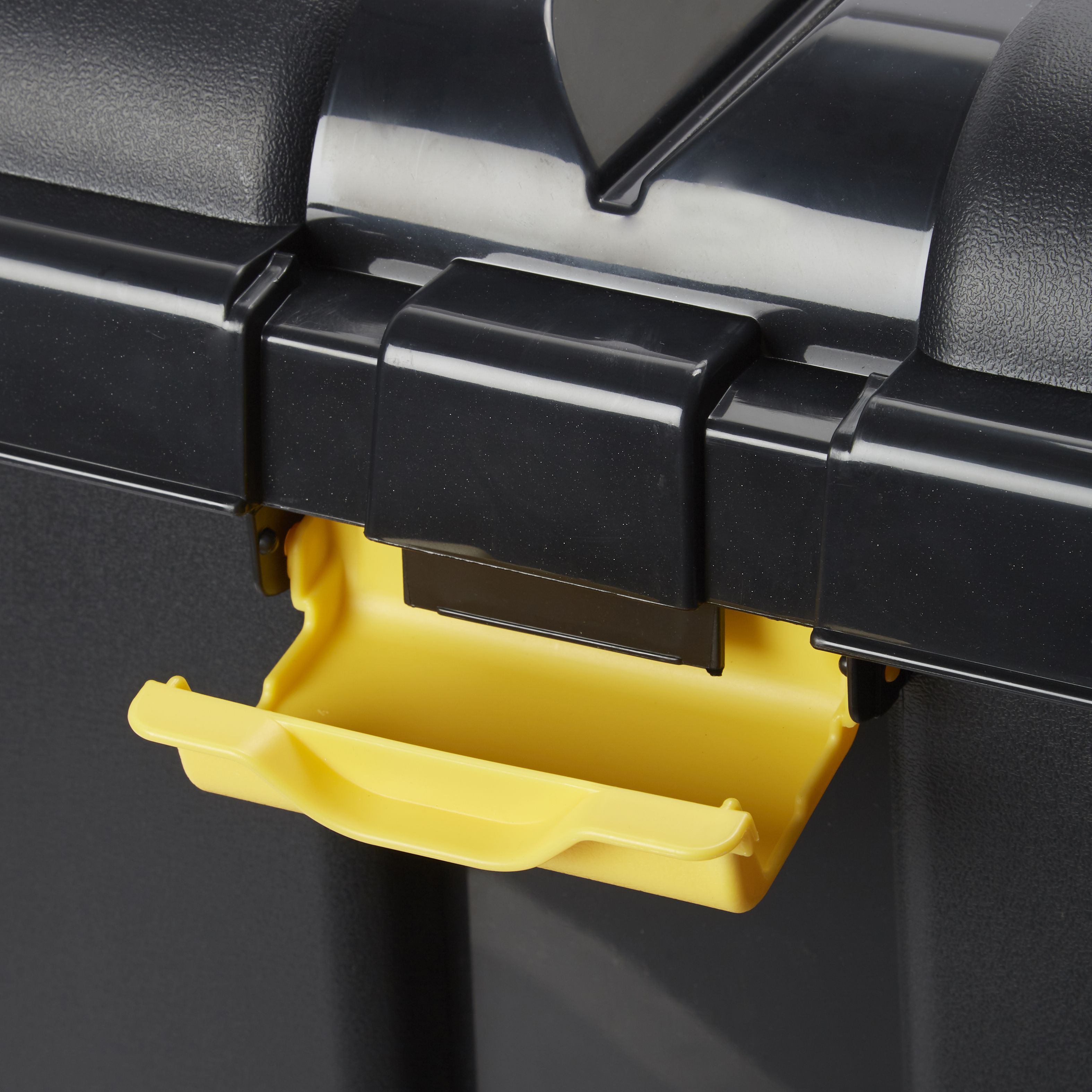 Form Skyda Heavy duty Black 49L Plastic Wheeled Storage trunk with Lid
