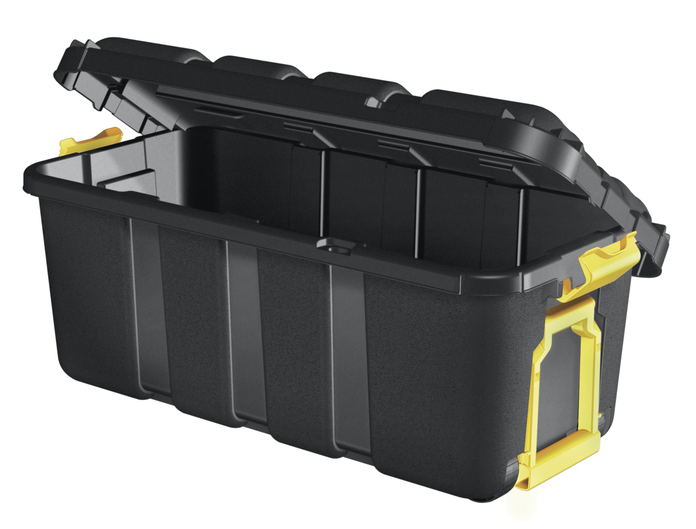 Form Skyda Heavy duty Black 68L Plastic Wheeled Storage trunk with Lid