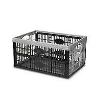 Form Stuva Black & Grey 33L Polypropylene (PP) Foldable Storage crate
