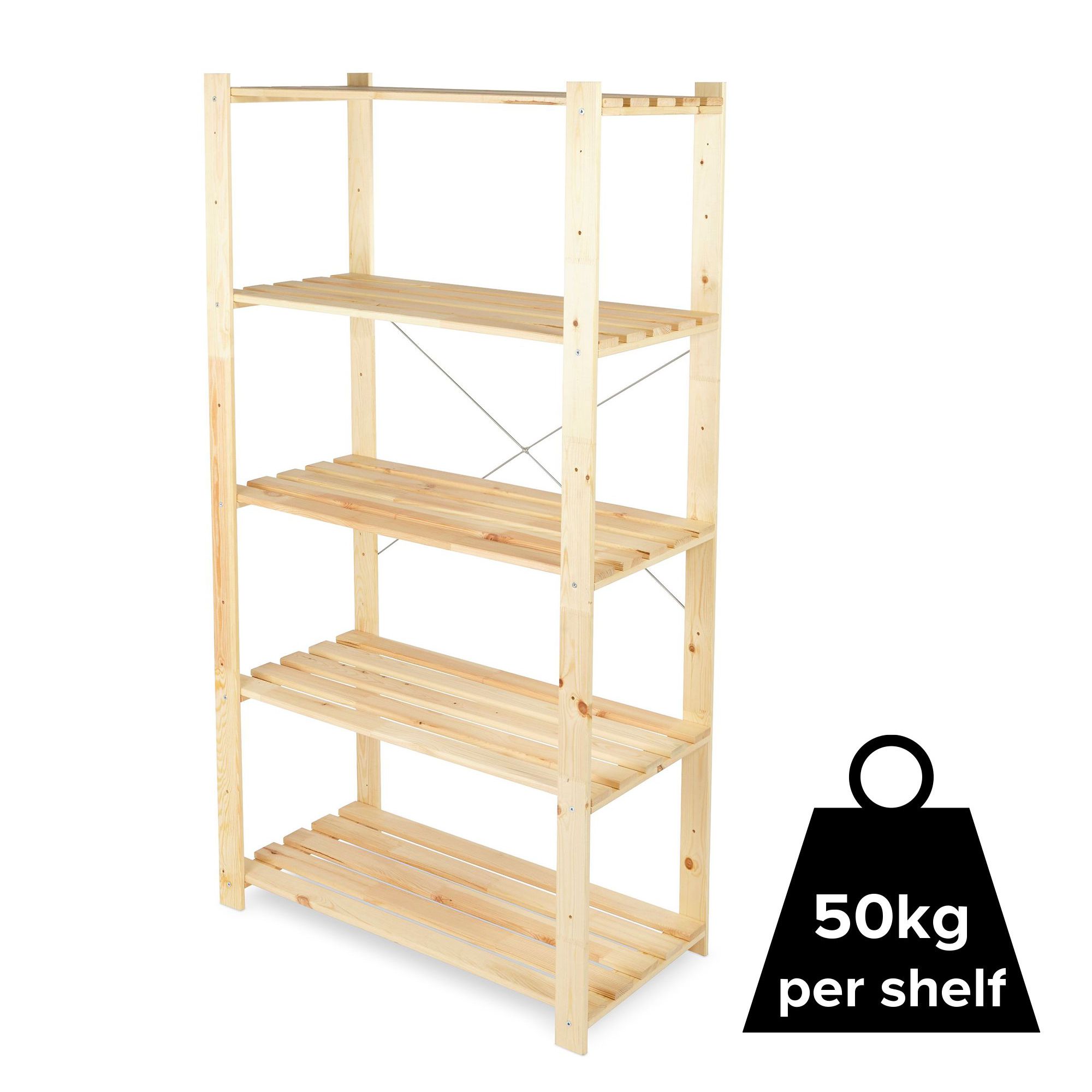 4 shelf deals wood shelving unit