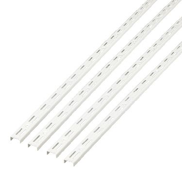 Form Twinny White Steel Shelf support (L)995mm, Pack of 4