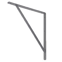 Form Ultim Grey Steel Shelving bracket (H)400mm (D)250mm