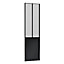 Form Valla Panelled Black Sliding wardrobe door (H) 2260mm x (W) 608mm