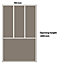 Form Valla Panelled Black Sliding wardrobe door (H) 2260mm x (W) 760mm