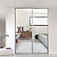 Form Valla Silver effect Mirrored Sliding wardrobe door (H) 2260mm x (W) 922mm
