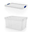 Form Xago Heavy duty Clear 51L Large Plastic Stackable Storage box & Lid