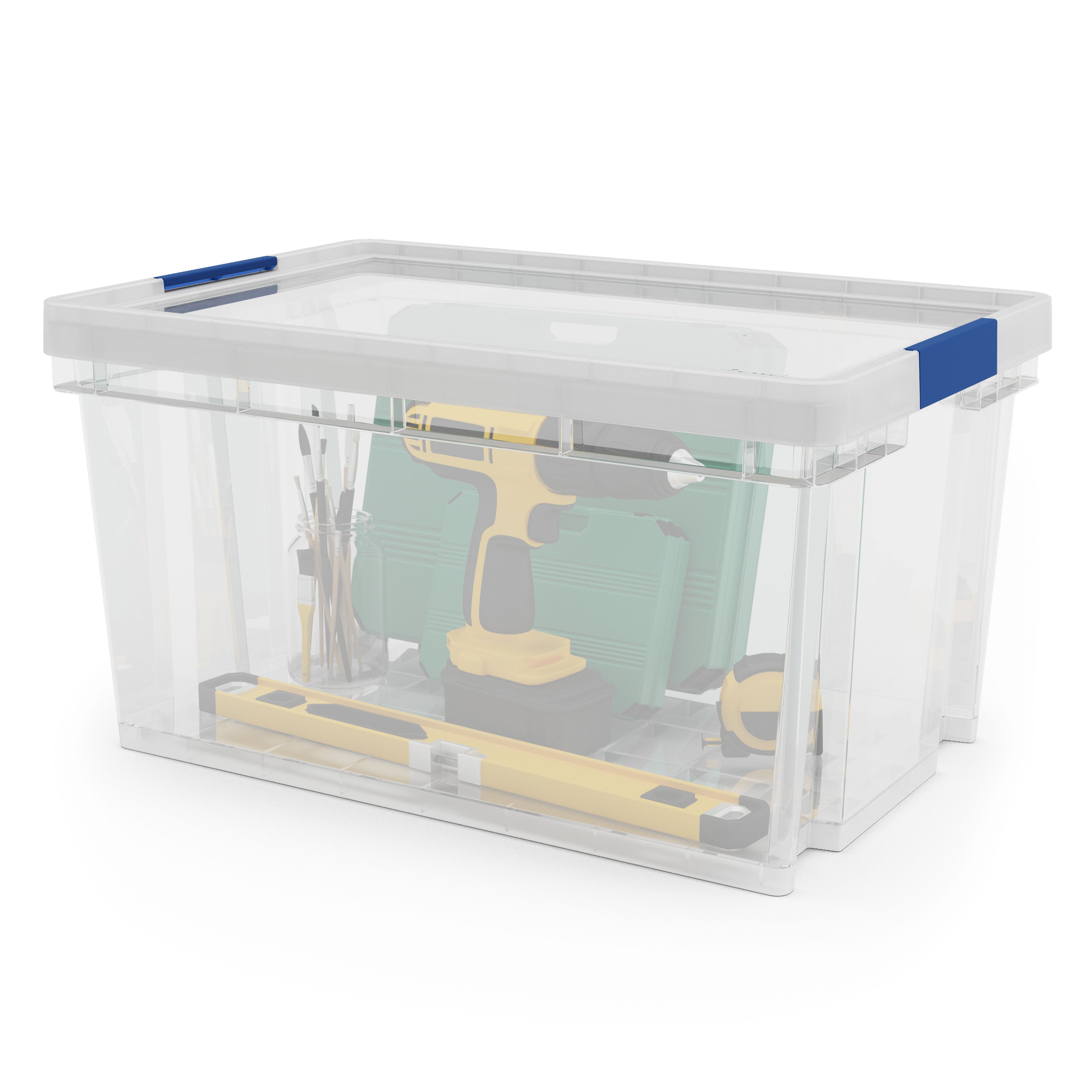 Form Xago Heavy duty Clear 51L Plastic Stackable Storage box