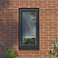 Fortia 1P Clear Glazed Anthracite uPVC Left-handed Swinging Window, (H)965mm (W)610mm