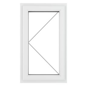 Fortia 1P Clear Glazed White uPVC Left-handed Swinging Window, (H)1115mm (W)610mm