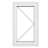 Fortia 1P Clear Glazed White uPVC Right-handed Swinging Window, (H)965mm (W)610mm
