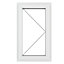 Fortia 1P Obscured Glazed White uPVC Right-handed Swinging Window, (H)1040mm (W)610mm