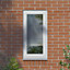 Fortia 1P Obscured Glazed White uPVC Right-handed Swinging Window, (H)1040mm (W)610mm