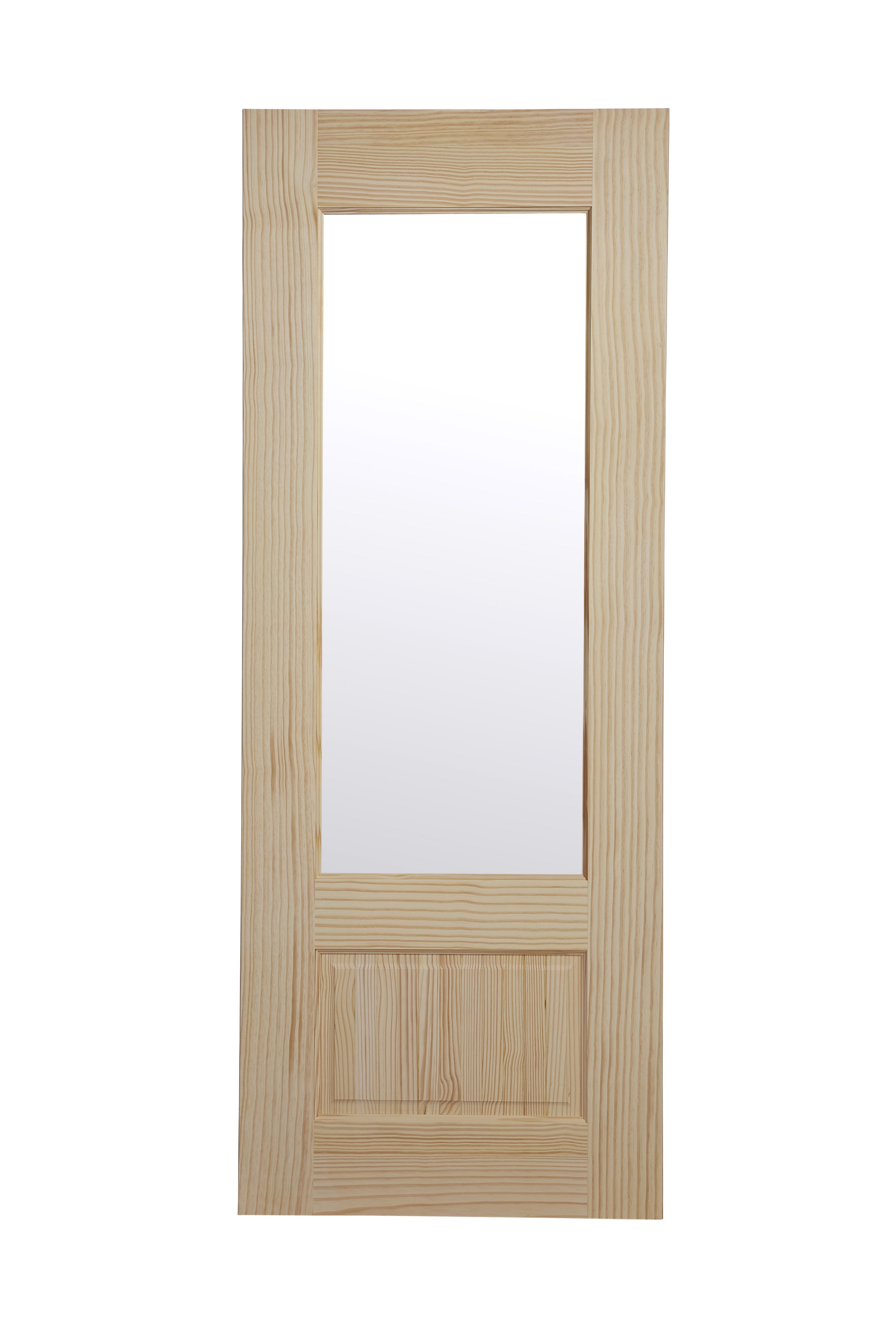 Fortia 2 Lite 2 panel 2 Lite Clear Glazed Contemporary Pine veneer Internal Clear pine Door, (H)1981mm (W)686mm (T)35mm