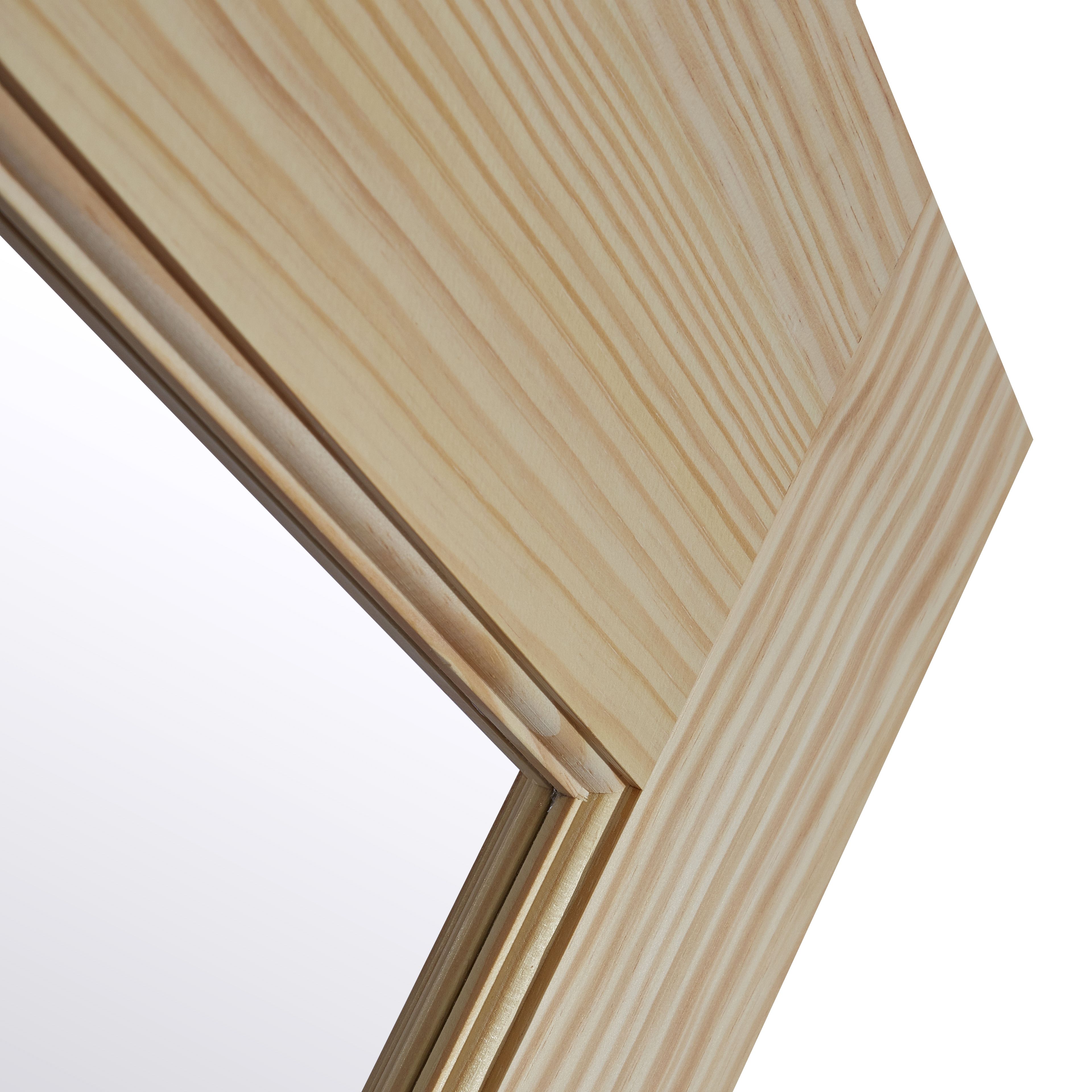 Fortia 2 Lite 2 panel 2 Lite Clear Glazed Contemporary Pine veneer Internal Clear pine Door, (H)1981mm (W)686mm (T)35mm