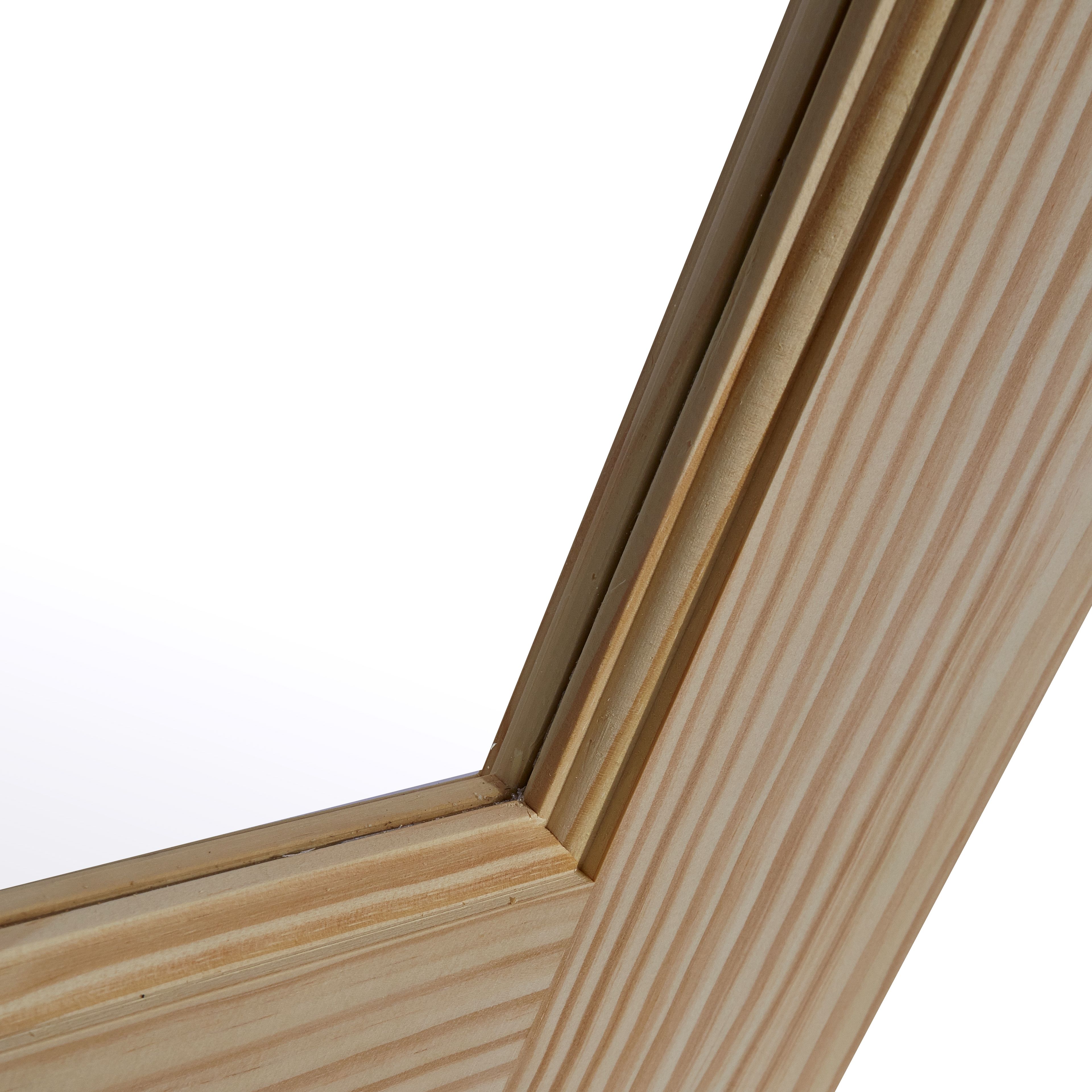 Fortia 2 Lite 2 panel 2 Lite Clear Glazed Contemporary Pine veneer Internal Clear pine Door, (H)1981mm (W)686mm (T)35mm