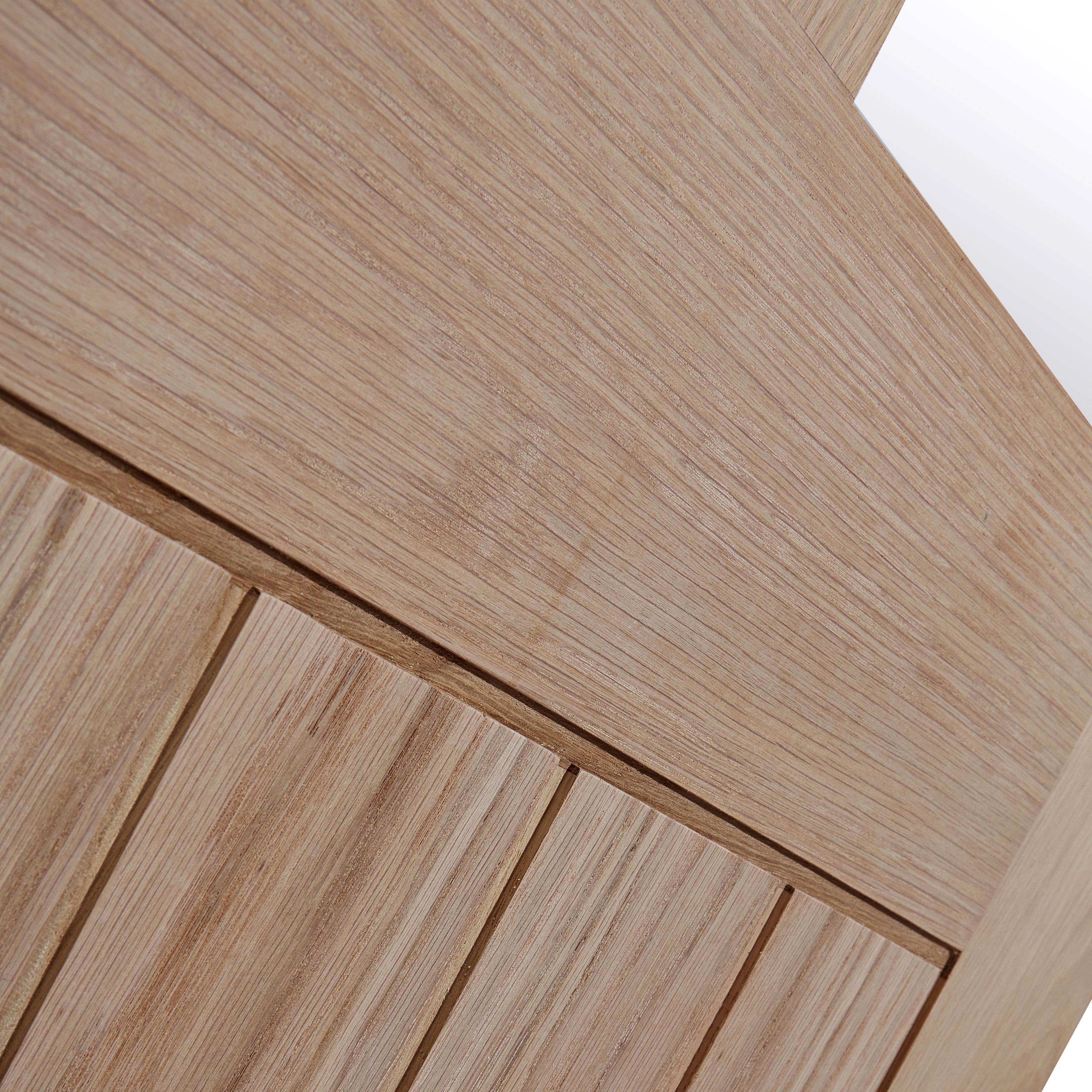 Fortia 2 Lite Clear Glazed Cottage Oak veneer Internal Door, (H)1981mm (W)838mm (T)35mm