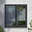 Fortia 2P Clear Glazed Anthracite uPVC Right-handed Swinging Window, (H)1115mm (W)1190mm
