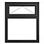 Fortia 2P Clear Glazed Anthracite uPVC Top hung Window, (H)1115mm (W)1190mm