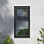 Fortia 2P Clear Glazed Anthracite uPVC Top hung Window, (H)965mm (W)610mm