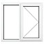 Fortia 2P Clear Glazed White uPVC Right-handed Swinging Window, (H)1115mm (W)1190mm