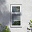 Fortia 2P Clear Glazed White uPVC Top hung Window, (H)965mm (W)610mm