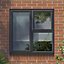 Fortia 3P Clear Glazed Anthracite uPVC Left-handed Side & top hung Window, (H)1190mm (W)1190mm