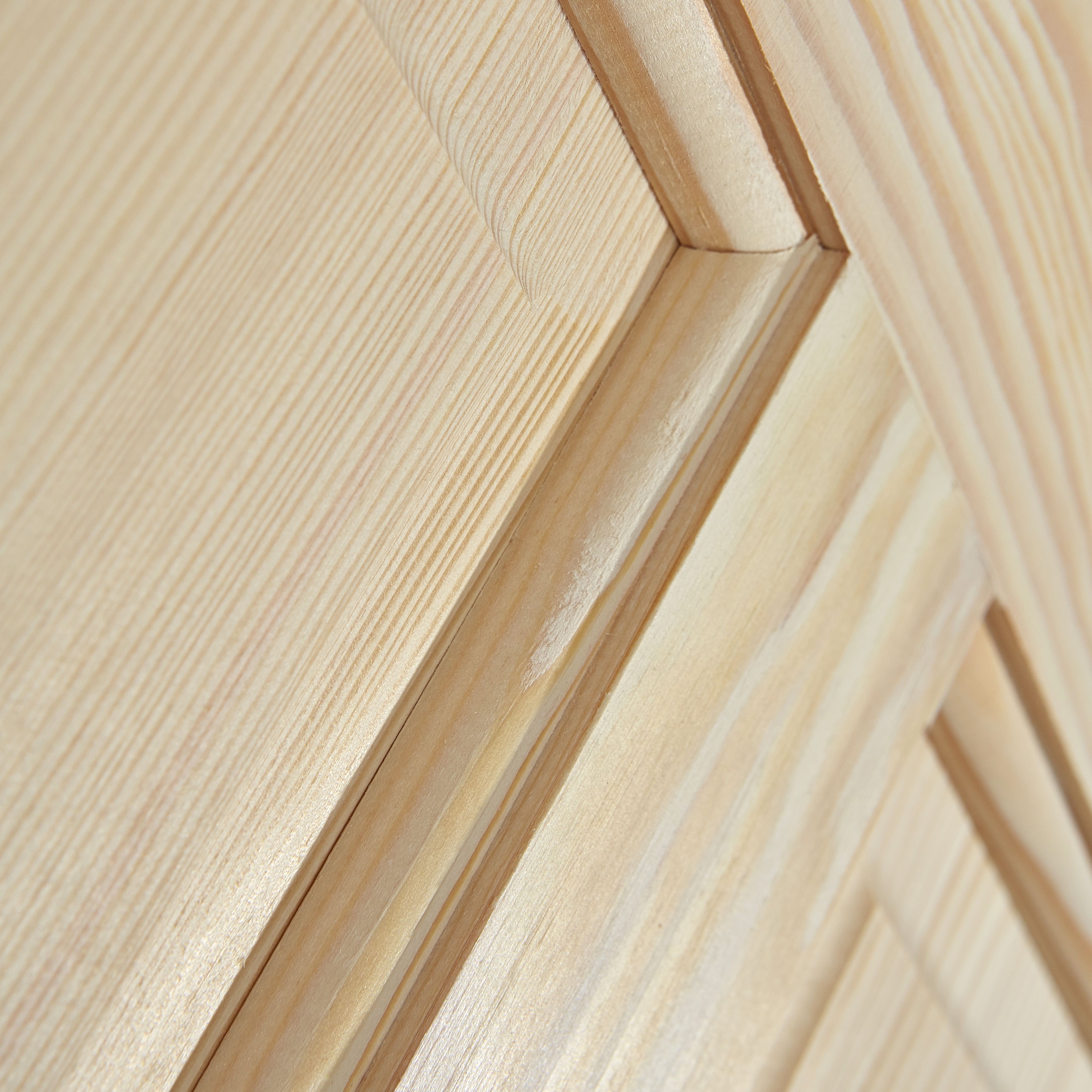 Fortia 4 panel Unglazed Victorian Natural Pine veneer Internal Timber Door, (H)2040mm (W)726mm (T)40mm