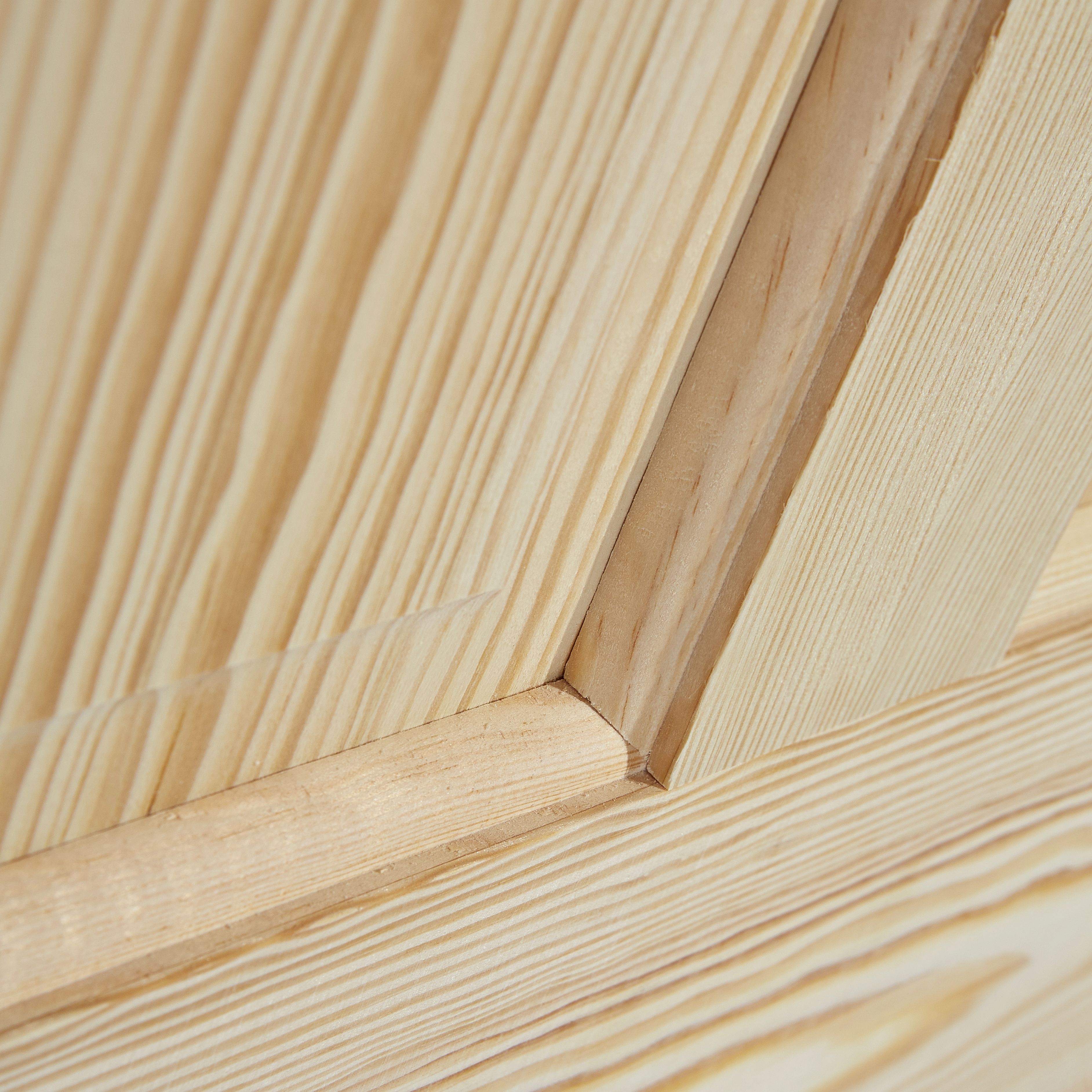 Fortia 4 panel Unglazed Victorian Natural Pine veneer Internal Timber Door, (H)2040mm (W)726mm (T)40mm