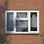 Fortia 4P Clear Glazed White uPVC LH & RH Side & top hung Window, (H)1190mm (W)1770mm