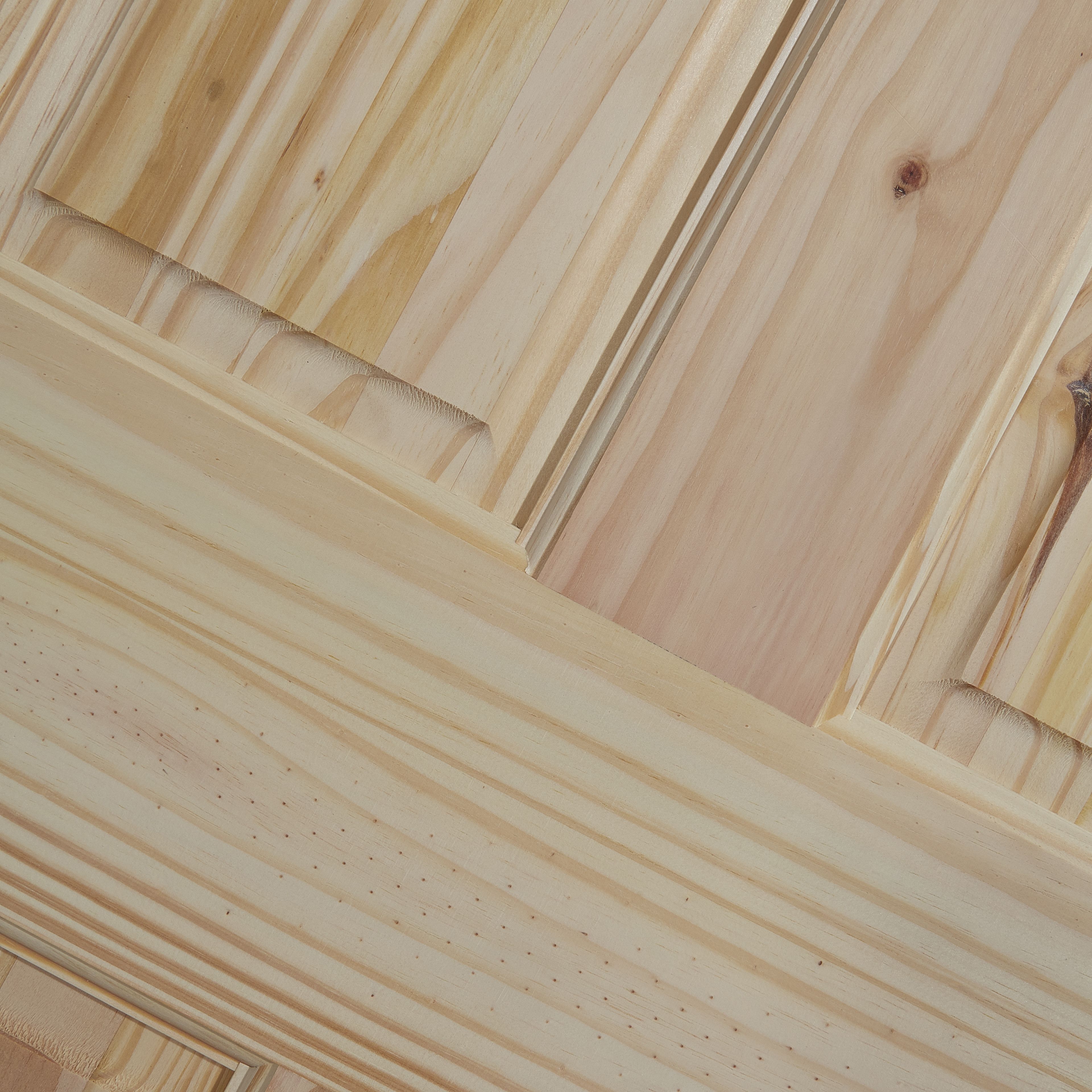 Fortia 6 panel Unglazed Victorian Natural Pine veneer Internal Timber Door, (H)1981mm (W)610mm (T)35mm