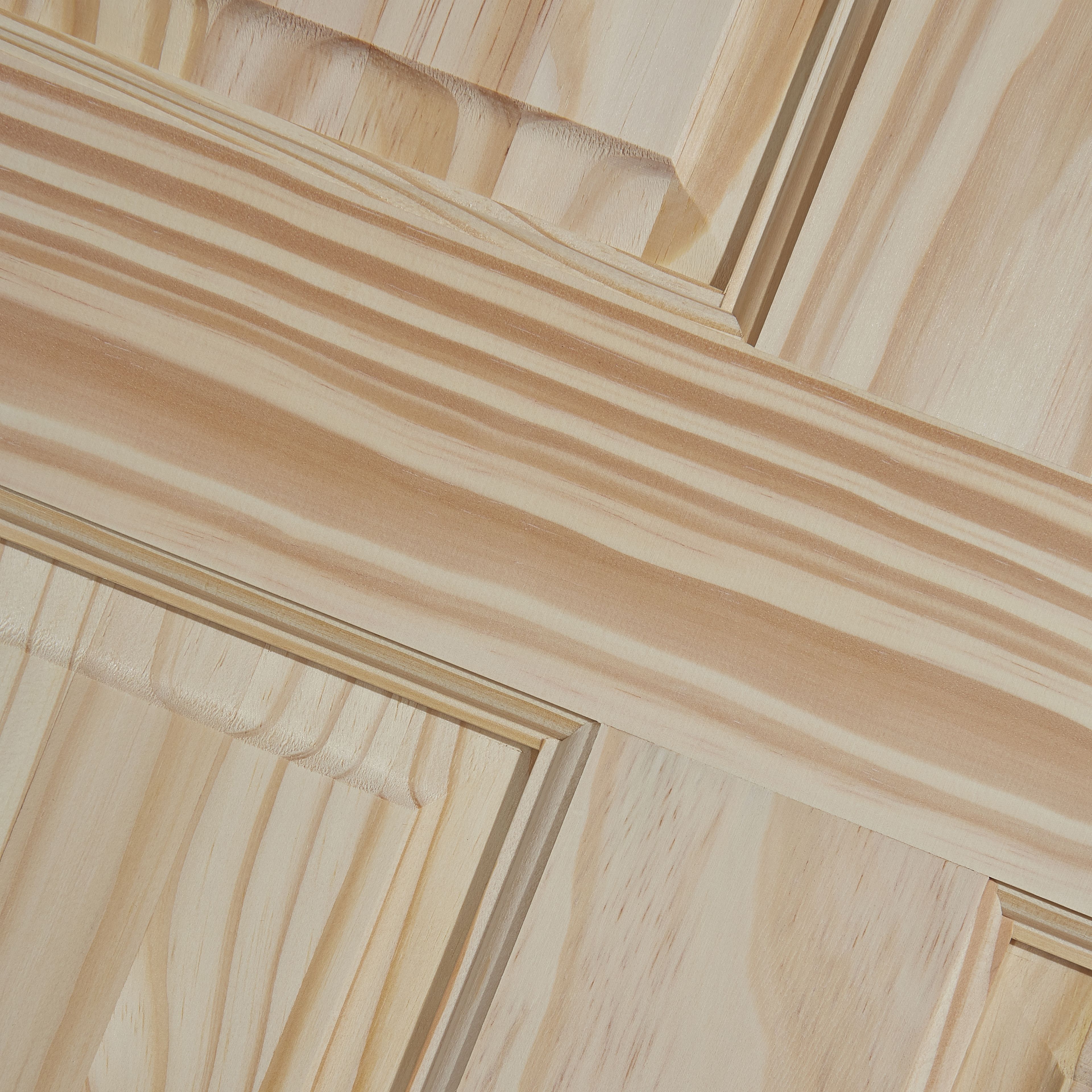 Fortia 6 panel Unglazed Victorian Natural Pine veneer Internal Timber Door, (H)2032mm (W)813mm (T)35mm