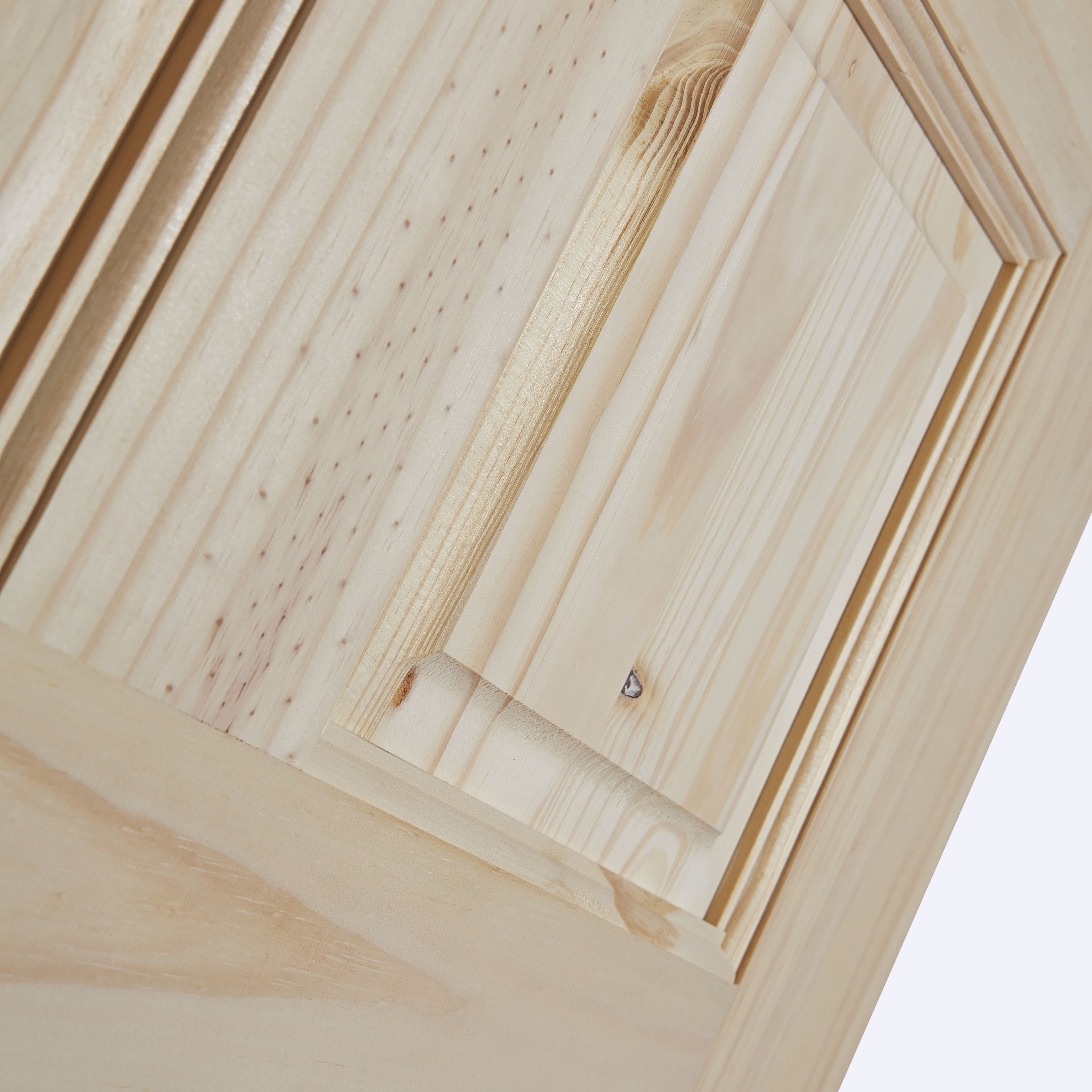 Fortia 6 panel Unglazed Victorian Natural Pine veneer Internal Timber Door, (H)2040mm (W)826mm (T)40mm