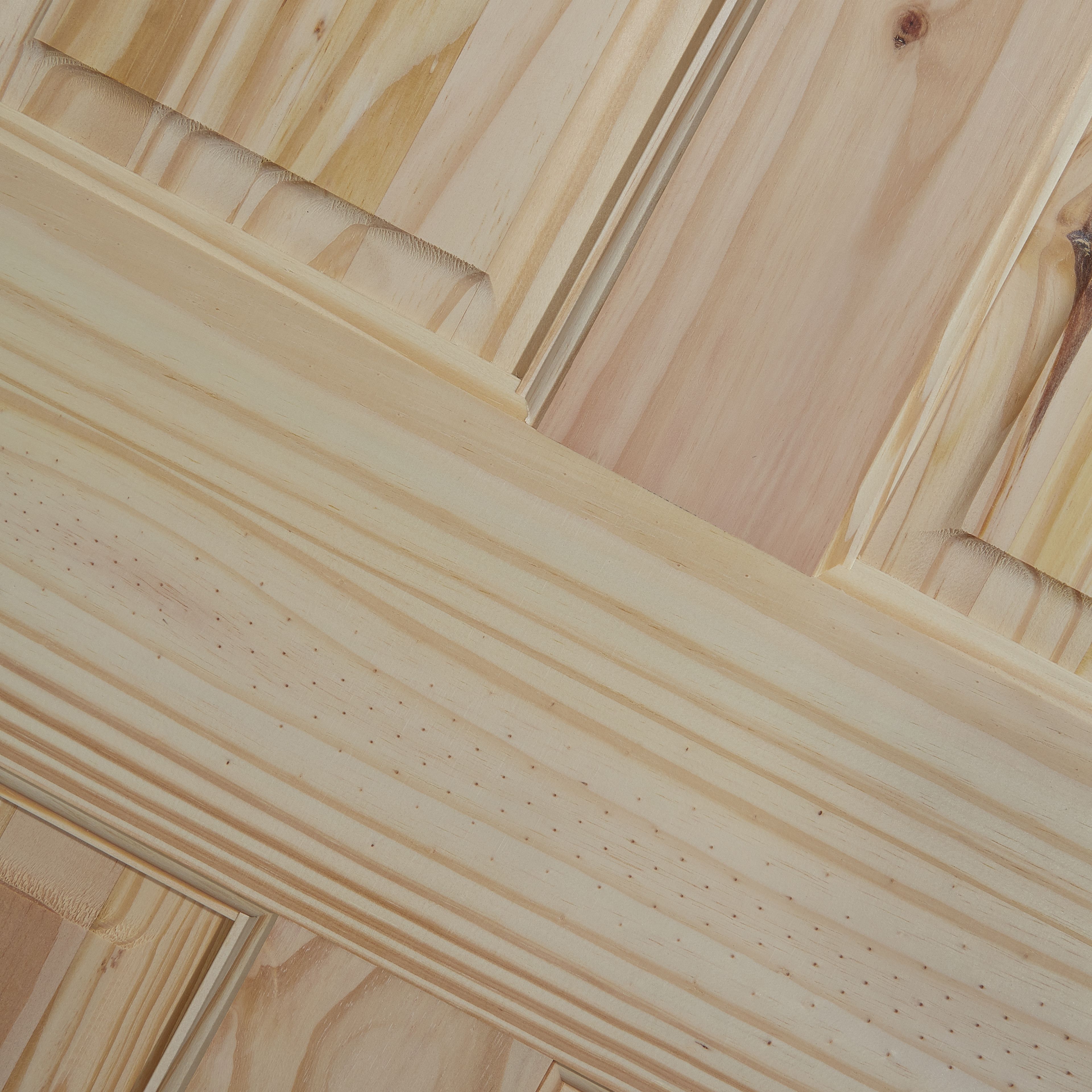Fortia 6 panel Unglazed Victorian Natural Pine veneer Internal Timber Door, (H)2040mm (W)826mm (T)40mm