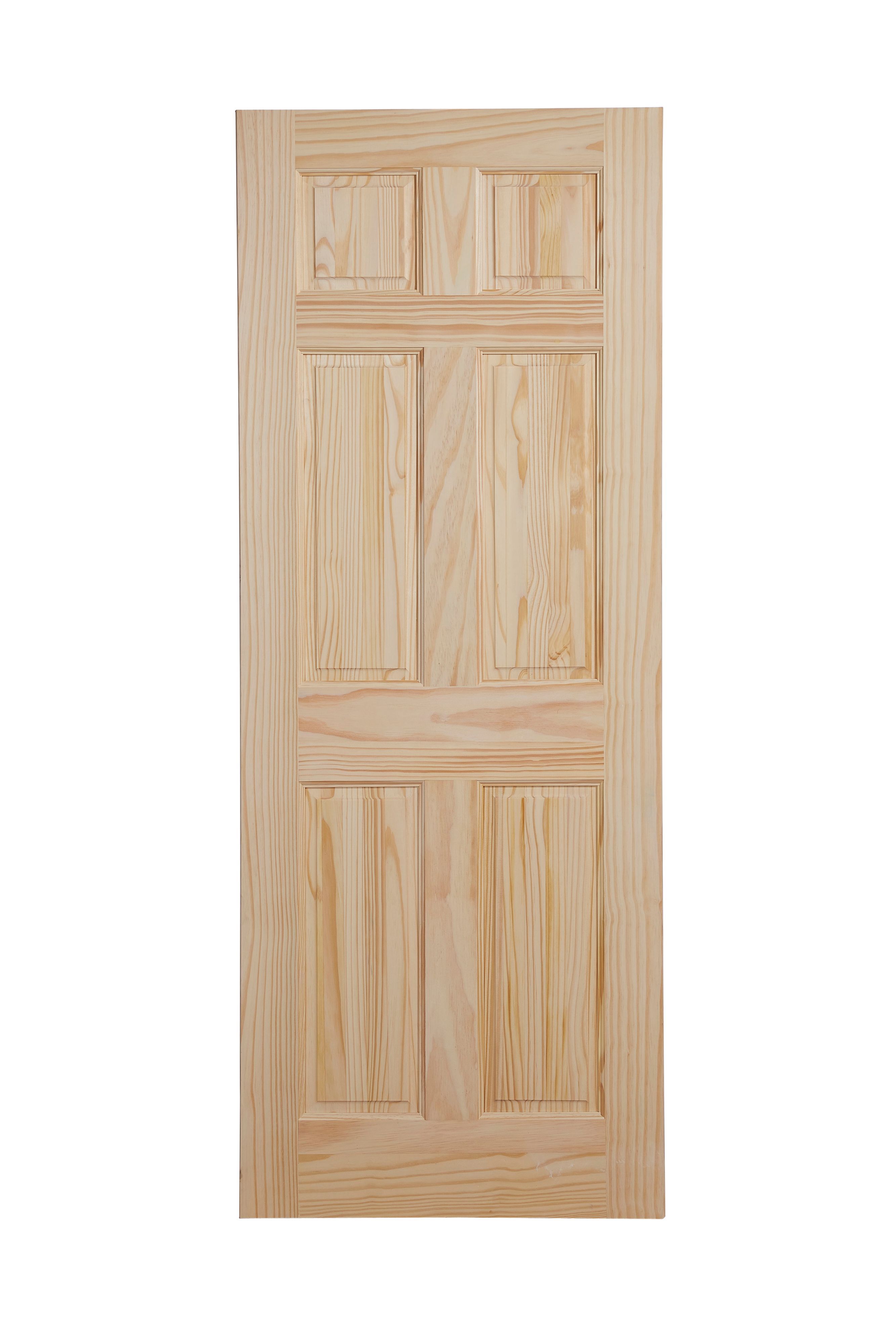 Fortia 6 panel Unglazed Victorian Pine veneer Internal Clear pine Door, (H)1981mm (W)838mm (T)35mm