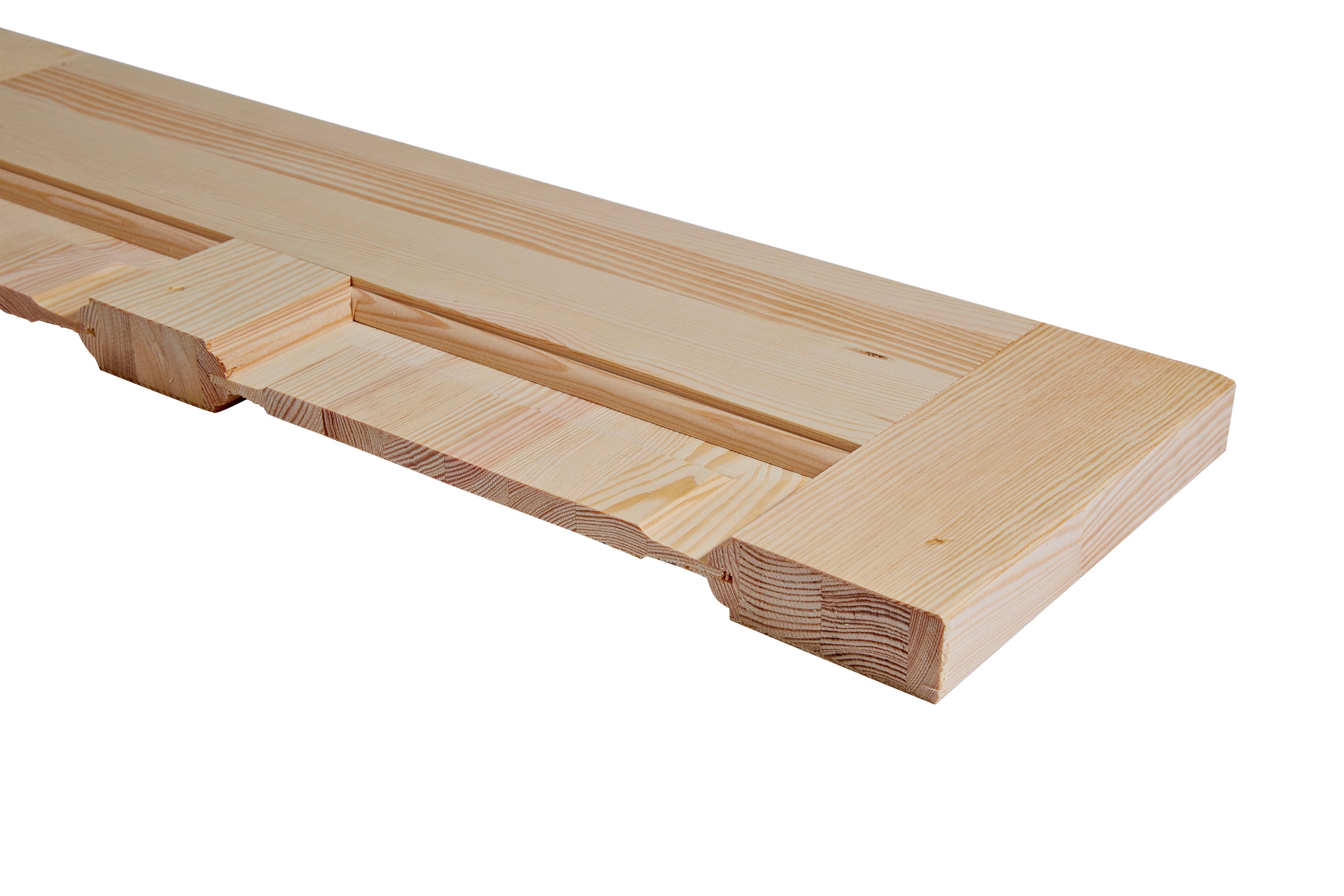 Fortia 6 panel Unglazed Victorian Pine veneer Internal Clear pine Door, (H)1981mm (W)838mm (T)35mm