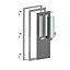 Fortia Chesil Frosted Glazed White LH External Front Door set, (H)2085mm (W)840mm