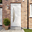 Fortia Hermoso Frosted Glazed White RH External Front Door set, (H)2085mm (W)920mm