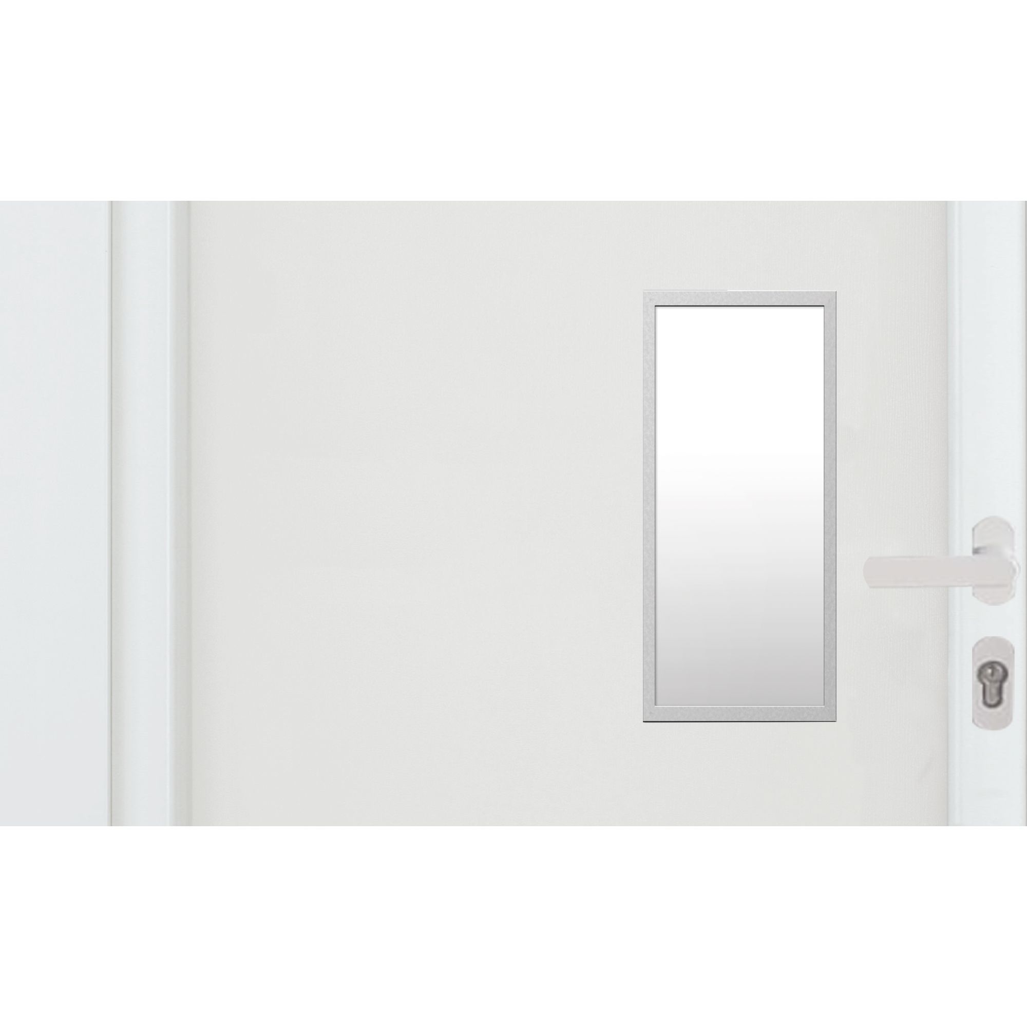 Fortia Kilifi Frosted Glazed White LH External Front Door set, (H)2085mm (W)920mm