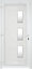 Fortia Kilifi Frosted Glazed White RH External Front Door set, (H)2085mm (W)920mm