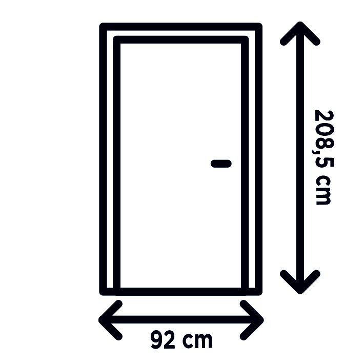 Fortia Lorne Clear Glazed Anthracite LH External Front Door set, (H)2085mm (W)920mm